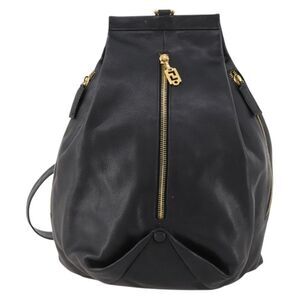 Versace Vintage Leather Black Leather Shoulder Bag Bag